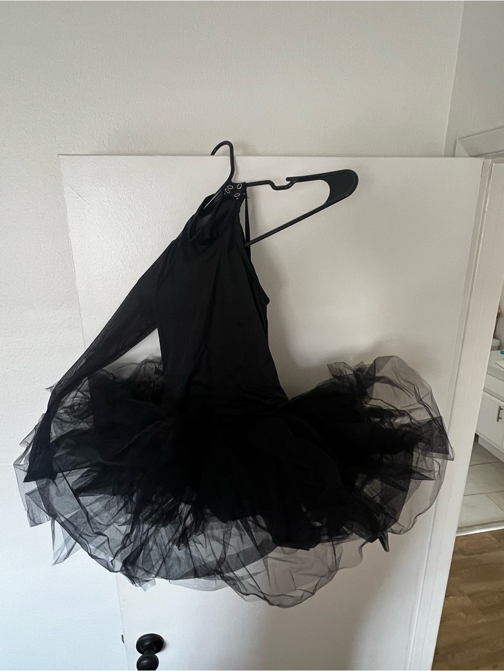 Weissman Black Tulle Skater Dress Skirt